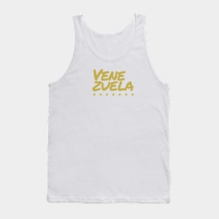 White Venezuela 7 Estrellas Gold Tank Top